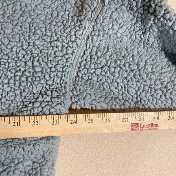 prAna Fleece Hoodie Women's XL Light Blue 1/2 Zip Pullover Heavyweight Gorpcore - Picture 2 of 7